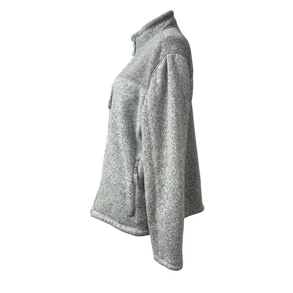 Mens Full-Zip Grey George Fleece Jacket Chest & Side Zipper Pockets SizeL(42-44) - Picture 2 of 13